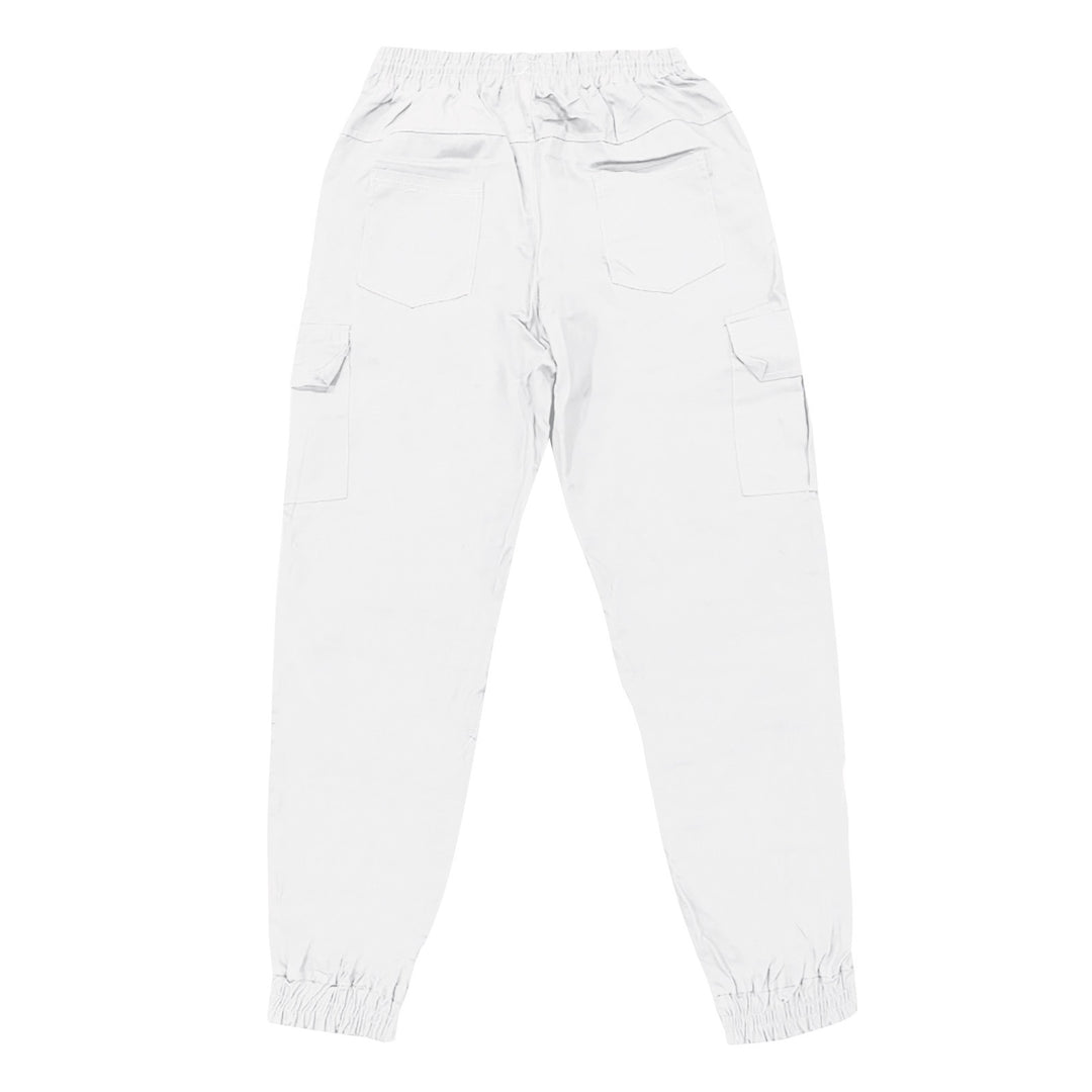 White pants on a white background